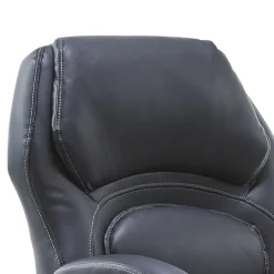 Clearance Back in Motion Bonded Leather Executive Chair, Smooth Black (43521OSS) Office Chairs