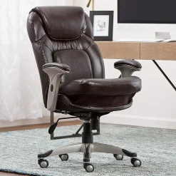 Outlet Back in Motion Bonded Leather Executive Office Chair, Frye Chocolate (44187) Office Chairs