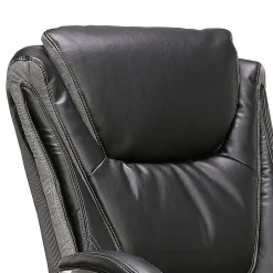 Best Big & Tall Ergonomic Bonded Leather Swivel Executive Chair, Black/Silver (44951) Office Chairs