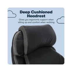 Big & Tall Ergonomic Bonded Leather Swivel Executive Chair, Black (44954) Office Chairs