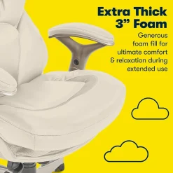 New Claremont Ergonomic Faux Leather Swivel Executive Chair with Back in Motion Technology, (44186C) Ergonomic Chairs