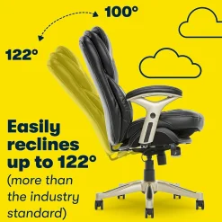 Claremont Ergonomic Leather Swivel Executive Chair with Back in Motion Technology, (CHR200006) Ergonomic Chairs