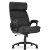 Outlet Comfort Big & Tall Ergonomic Bonded Leather Swivel Executive Chair, Black (CHR10131A) Office Chairs