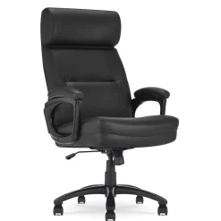 Outlet Comfort Big & Tall Ergonomic Bonded Leather Swivel Executive Chair, Black (CHR10131A) Office Chairs