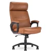 Outlet Comfort Big & Tall Ergonomic Bonded Leather Swivel Executive Chair, Cognac (CHR10131D) Office Chairs