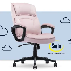 Hot Comfort Classic Ergonomic Velvet Fabric Swivel Executive Chair, Pink (CCHR10005C) Office Chairs