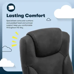 Sale Comfort Eco Ergonomic Velvet Fabric Swivel Executive Chair, Light Black (CCHR10006B) Office Chairs