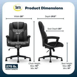 Sale Comfort Eco Ergonomic Velvet Fabric Swivel Executive Chair, Light Black (CCHR10006B) Office Chairs