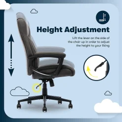 Comfort Eco Ergonomic Velvet Fabric Swivel Executive Chair, Brown (CCHR10006D) Office Chairs