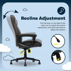 Comfort Eco Ergonomic Velvet Fabric Swivel Executive Chair, Brown (CCHR10006D) Office Chairs