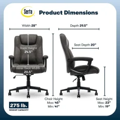 Comfort Eco Ergonomic Velvet Fabric Swivel Executive Chair, Brown (CCHR10006D) Office Chairs