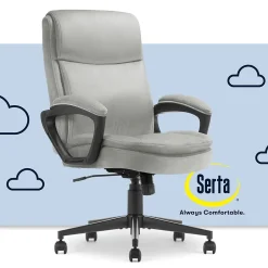 Best Comfort Ergo Ergonomic Velvet Fabric Swivel Executive Chair, Gray (CCHR10016C) Office Chairs