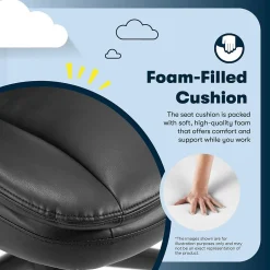 Clearance Comfort Ergo Ergonomic Bonded Leather Swivel Executive Chair, Black (CCHR10016B) Office Chairs