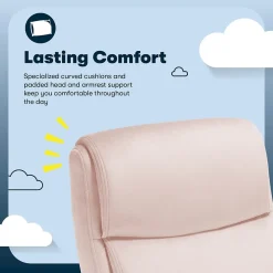 Sale Comfort Ergo Ergonomic Velvet Fabric Swivel Executive Chair, Pink (CCHR10016D) Office Chairs
