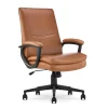 Hot Comfort Modern Ergonomic Bonded Leather Swivel Executive Chair, Cognac (CHR10132D) Office Chairs