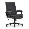 Discount Comfort Modern Ergonomic Bonded Leather Swivel Executive Chair, Black (CHR10132A) Office Chairs