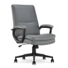Clearance Comfort Modern Ergonomic Bonded Leather Swivel Executive Chair, Gray (CHR10132C) Office Chairs
