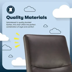 Comfort Modern Ergonomic Bonded Leather Swivel Executive Chair, Brown (CHR10132B) Office Chairs