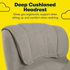 New Cyrus Ergonomic Fabric Swivel Executive Chair, Glacial Gray (47910) Office Chairs