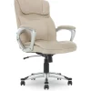 Online Cyrus Ergonomic Fabric Swivel Executive Chair, Fawn Tan (47911) Office Chairs