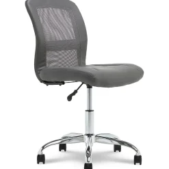 New Essentials Armless Ergonomic Bonded Leather/Mesh Swivel Task Chair, (48740A) Ergonomic Chairs