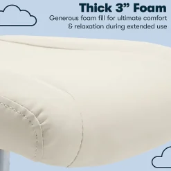 Hot Essentials Armless Ergonomic Bonded Leather/Mesh Swivel Task Chair, (48740B) Ergonomic Chairs