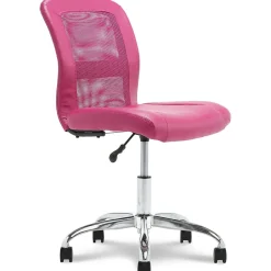 Online Essentials Armless Ergonomic Bonded Leather/Mesh Swivel Task Chair, (48740E) Ergonomic Chairs