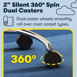 Online Essentials Armless Ergonomic Bonded Leather/Mesh Swivel Task Chair, (48740E) Ergonomic Chairs