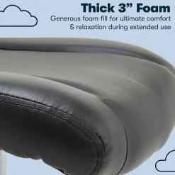 New Essentials Armless Ergonomic Bonded Leather/Mesh Swivel Task Chair, (48740) Ergonomic Chairs