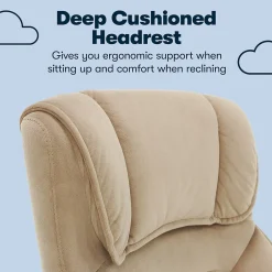 Best Executive Office Chair, Microfiber, Light Beige, Seat Size: 20.75''W x 19.5