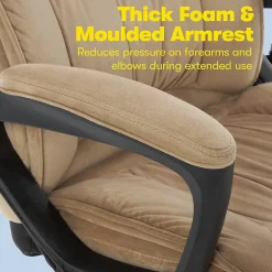 Best Executive Office Chair, Microfiber, Light Beige, Seat Size: 20.75''W x 19.5