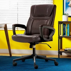 Hannah I Ergonomic Bonded Leather Swivel Executive Chair, (43670G) Office Chairs