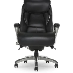 Sale Lautner Ergonomic Bonded Leather Swivel Executive Chair, Black/Cream (44942) Office Chairs