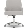 Discount Leighton Fabric Home Office Chair, Light Gray (48371) Office Chairs