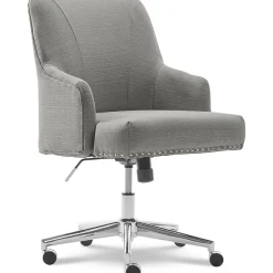 Best Leighton Fabric Home Office Chair, Medium Gray (48445) Office Chairs