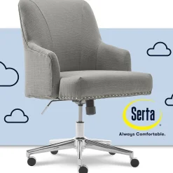 Best Leighton Fabric Home Office Chair, Medium Gray (48445) Office Chairs