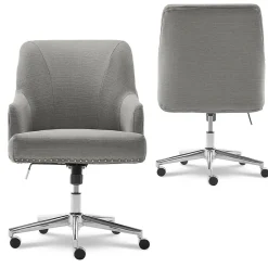 Best Leighton Fabric Home Office Chair, Medium Gray (48445) Office Chairs
