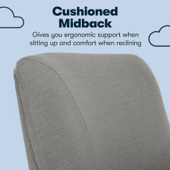 Best Leighton Fabric Home Office Chair, Medium Gray (48445) Office Chairs