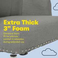 Best Leighton Fabric Home Office Chair, Medium Gray (48445) Office Chairs