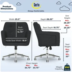 Hot Style Ashland Fabric Swivel Computer and Desk Chair, (CHR100005) Ergonomic Chairs