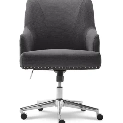 Style Leighton Fabric Swivel Home Office Chair, Graphite (47925B) Office Chairs