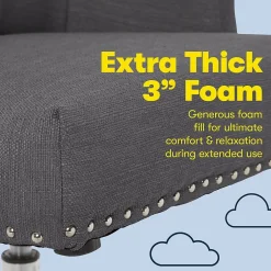 Style Leighton Fabric Swivel Home Office Chair, Graphite (47925B) Office Chairs