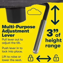 Style Leighton Fabric Swivel Home Office Chair, Graphite (47925B) Office Chairs