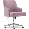 Best Style Leighton Fabric Swivel Home Office Chair, Lilac (47925D) Office Chairs