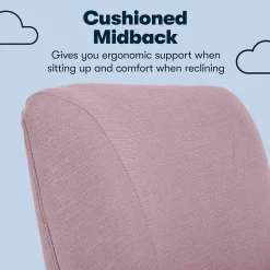 Best Style Leighton Fabric Swivel Home Office Chair, Lilac (47925D) Office Chairs