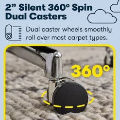 Best Style Leighton Fabric Swivel Home Office Chair, Lilac (47925D) Office Chairs