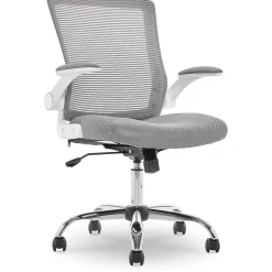 Online Works Creativity Mesh Back Polyester Computer and Desk Chair, Gray (CHR10023B) Office Chairs