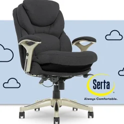 Hot Works Ergonomic Fabric Swivel Executive Chair with Back in Motion Technology, (44186E) Ergonomic Chairs