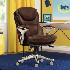 Outlet Works Ergonomic Faux Leather Swivel Executive Chair with Back in Motion Technology, (44186B) Ergonomic Chairs
