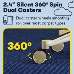 Outlet Works Ergonomic Faux Leather Swivel Executive Chair with Back in Motion Technology, (44186B) Ergonomic Chairs